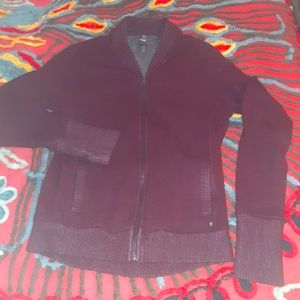 Mountain Hardware Zip Sweater Small Womens Morroon/Burgundy